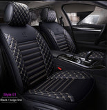 KVD Superior Leather Luxury Car Seat Cover for Skoda Kushaq Black + Silver (With 5 Year Onsite Warranty) - DZ058/135