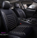 KVD Superior Leather Luxury Car Seat Cover for Skoda Octavia Black + Silver (With 5 Year Onsite Warranty) - DZ058/65