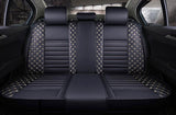 KVD Superior Leather Luxury Car Seat Cover for Datsun Go+ Plus Black + Silver (With 5 Year Onsite Warranty) - DZ058/118