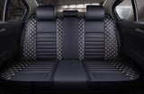 KVD Superior Leather Luxury Car Seat Cover for Tata Punch Black + Silver (With 5 Year Onsite Warranty) - DZ058/111