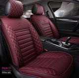KVD Superior Leather Luxury Car Seat Cover for Tata Zest Wine Red (With 5 Year Onsite Warranty) - DZ059/82
