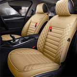 KVD Superior Leather Luxury Car Seat Cover for Ford Endeavour Full Beige (With 5 Year Onsite Warranty) - DZ060/96