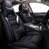 KVD Superior Leather Luxury Car Seat Cover for Maruti Suzuki Wagon R Stingray Black + White Free Pillows And Neckrest (With 5 Year Warranty) - D066/59