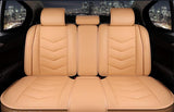 KVD Superior Leather Luxury Car Seat Cover for Hyundai Aura Beige + Tan (With 5 Year Onsite Warranty) (SP) - D068/116