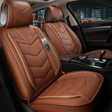KVD Superior Leather Luxury Car Seat Cover for Skoda Laura Tan + Beige (With 5 Year Onsite Warranty) (SP) - D069/64