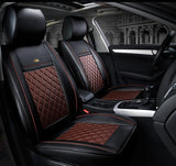 KVD Superior Leather Luxury Car Seat Cover FOR MARUTI SUZUKI Celerio BLACK + CHERRY (WITH 5 YEARS WARRANTY) - D006/46