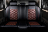 KVD Superior Leather Luxury Car Seat Cover FOR Maruti Suzuki Grand Vitara BLACK + CHERRY (WITH 5 YEARS WARRANTY) - D006/147