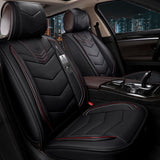 KVD Superior Leather Luxury Car Seat Cover for Ford Ecosport Black + Red (With 5 Year Onsite Warranty) (SP) - D070/1