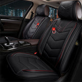 KVD Superior Leather Luxury Car Seat Cover for Ford Endeavour Black + Red (With 5 Year Onsite Warranty) (SP) - D070/96