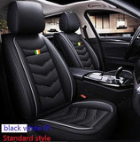 KVD Superior Leather Luxury Car Seat Cover for Nissan Micra Black + Silver (With 5 Year Onsite Warranty) - DZ077/120