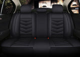 KVD Superior Leather Luxury Car Seat Cover for Renault Triber Full Black (With 5 Year Onsite Warranty) - DZ079/101