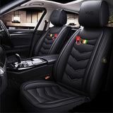 KVD Superior Leather Luxury Car Seat Cover for Ford Fiesta Full Black (With 5 Year Onsite Warranty) - DZ079/126