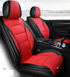 KVD Superior Leather Luxury Car Seat Cover for Nissan Micra Black + Red (With 5 Year Onsite Warranty) - D081/120