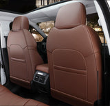 KVD Superior Leather Luxury Car Seat Cover for Toyota Innova 8 Seater Full Coffee (With 5 Year Onsite Warranty) - D082/89