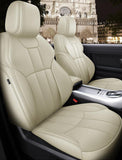 KVD Superior Leather Luxury Car Seat Cover for Maruti Suzuki Vitara Brezza Full Beige (With 5 Year Onsite Warranty) - D083/58