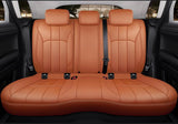 KVD Superior Leather Luxury Car Seat Cover for Renault Triber Full Tan (With 5 Year Onsite Warranty) - D085/101