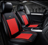 KVD Superior Leather Luxury Car Seat Cover FOR HYUNDAI Elite i20 BLACK + RED (WITH 5 YEARS WARRANTY) - D008/15