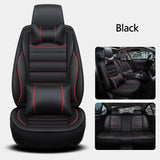 KVD Superior Leather Luxury Car Seat Cover for Datsun Go Black + Red Free Pillows And Neckrest Set (With 5 Year Onsite Warranty) (SP) - D094/117