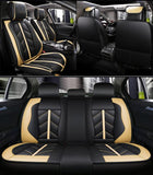 KVD Superior Leather Luxury Car Seat Cover for Skoda Laura Black + Beige (With 5 Year Onsite Warranty) - D099/64
