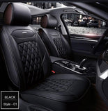 KVD Superior Leather Luxury Car Seat Cover FOR Skoda Slavia FULL BLACK (WITH 5 YEARS WARRANTY) - D009/135