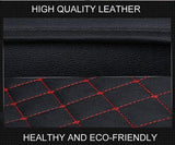 KVD Superior Leather Luxury Car Seat Cover FOR TATA Tiago BLACK + CHERRY (WITH 5 YEARS WARRANTY) - D006/80